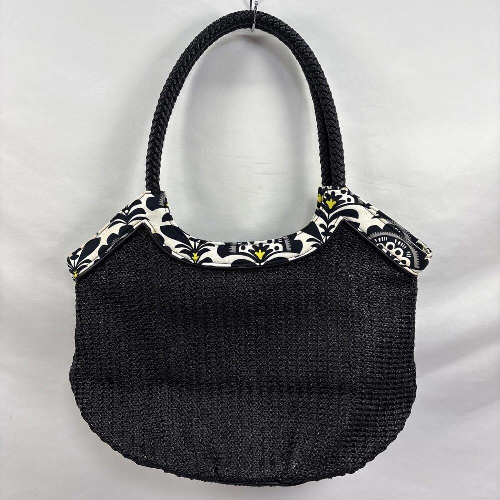 Vera Bradley Straw Bucket Tote in Fanfare